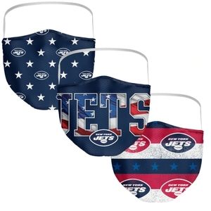 New York Jets Fanatics Branded Adult Patriotic Face Covering 3-Pack